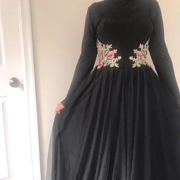 open lace back dress Lace-Up Navy Blue Sequin Mermaid Prom Dress – FancyVestido main image 1